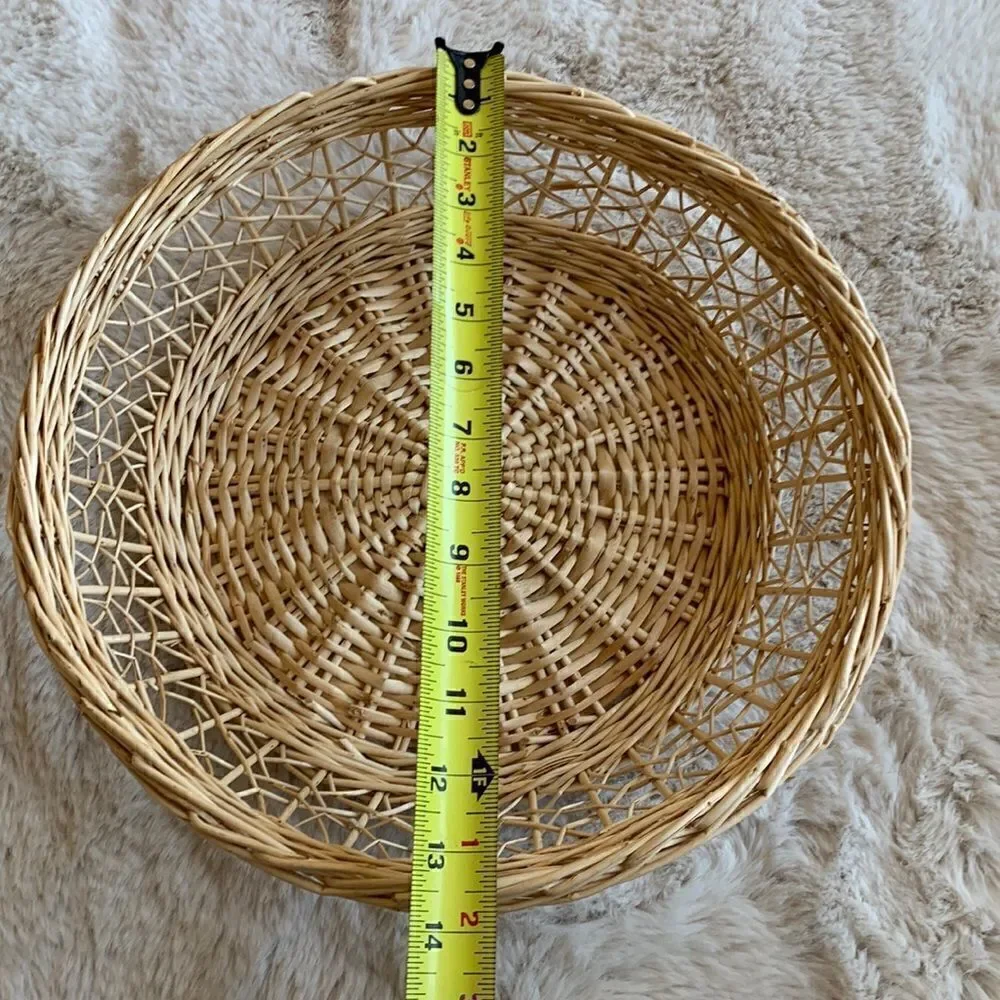 Vintage‎ Basket Plate Wall Decor Natural boho woven Rattan